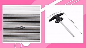 Garage Door T Handle Lock Universal T Handle Lock Shed Door Latch T-e Kit Replacement with 2 Keys for Barns Black Zinc Alloy