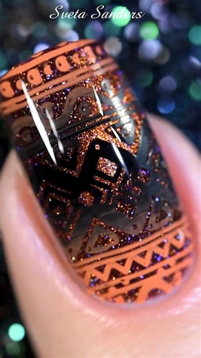 21K views · 929 reactions | Ethnic Stamping Nail Art! | Sveta Sanders | Facebook