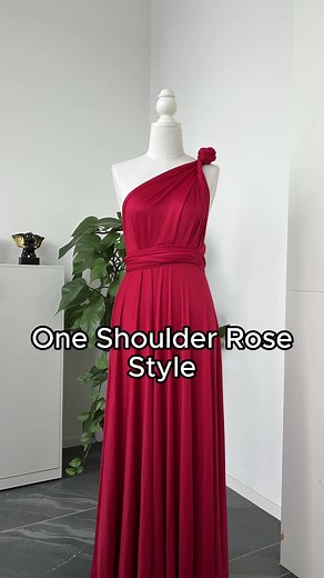 Learn the One-Shoulder Rose Style for Infinity Dresses