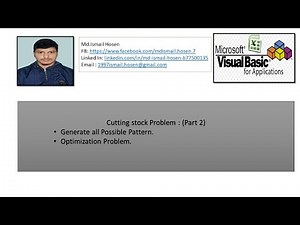 Cutting Stock Problem Pattern Generation