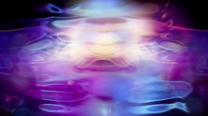 Abstract fluid light patterns glow, ripple and shine (Loop).