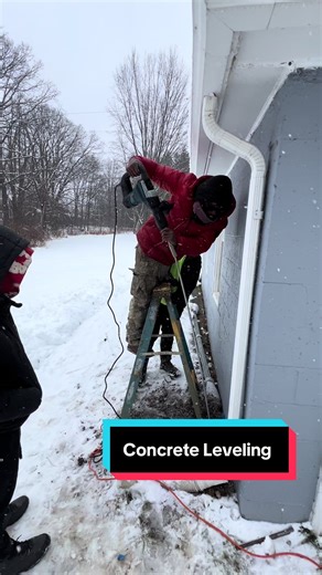 Concrete Leveling,more coming this Spring ! - - - - - - #installer #concretelifting #concretelevelling #wallleveling #drill