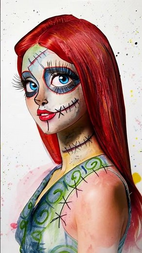 Drawing Sally from The Nightmare Before Christmas