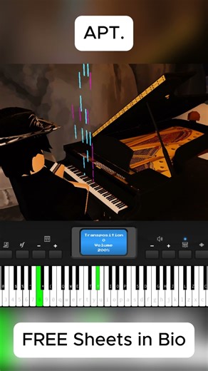 Rose and Bruno Mars - APT. | Roblox Piano 🔥 #piano #pianoshorts #roblox #shorts #shortvideo