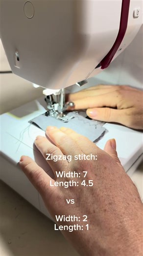 Zigzag stitch, home sewing machine. Wide zigzag vs narrow zigzag. #sewingforbeginners #sewing #sew