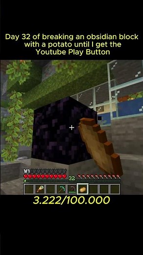 Best tool to break obsidian in minecraft (example 32) #minecraft #minecraftshorts #memes #crankdat
