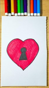 Heart-Lock 💖🔐#drawingshorts #drawing #shortsdrawing