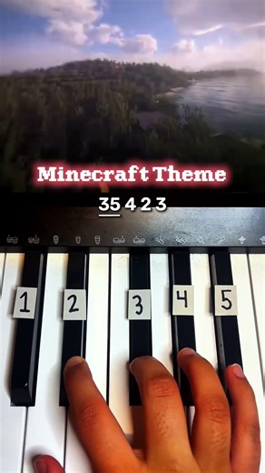 Easy Minecraft Theme Song Tutorial #piano #pianotutorial #easy