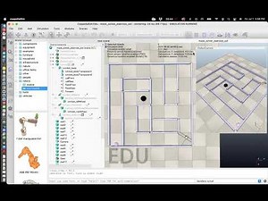 CoppeliaSim: Wall Following Robot, Traveling in a maze (part 3 of 3)