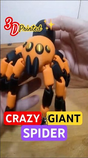 3D Printed WHAT?! This Spider Is HUGE! 🕷️🔥 #3dprinting