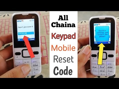 All Chaina keypad Mobile reset code or Chaina keypad mobile factory reset code