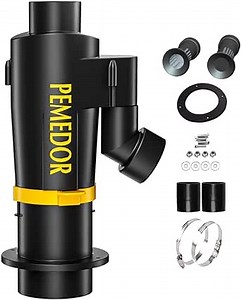 Upgraded Cyclone Dust Collector 2.0'' DIY Dust Separator Extractor with 2 Filters, Shop Dust Collector Accessories Cyclone Vacuum Cleaner Filter, for Woodworking, Ash, Metal Shavings, Grain etc