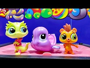 Littlest Pet Shop Pet Day Camp Style Playset With Russell Ferguson & Lemon Face McGils LPS