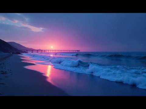 Relaxing Ocean Waves | Fall Asleep Quickly & Sleep Soundly-RELAXING OCEAN SOUND AT NIGHT