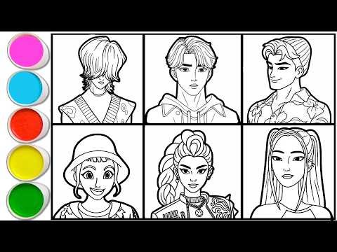 K- Pop Demon Hunters Girls and Boys Drawing Easy For Kids - Huntrix Drawing Step By Step