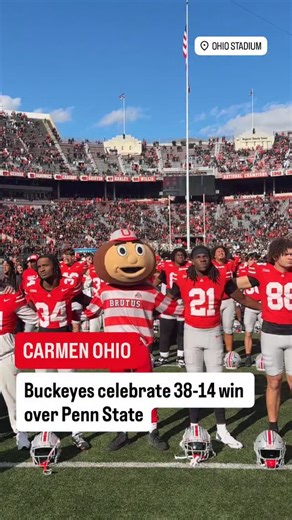 Brutus and the Ohio State Buckeyes celebrate 38-14 win over Penn State | 10TV - WBNS