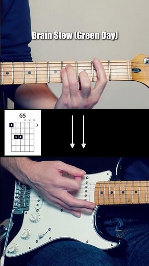 How to Play Brain Stew on Electric Guitar (Green Day Lesson) #shorts