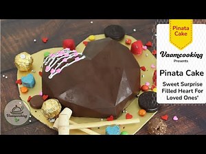 Piñata Cake | How To Make Pinata Cake At Home Wthout Eggs | Chocolate Piñata Cake |