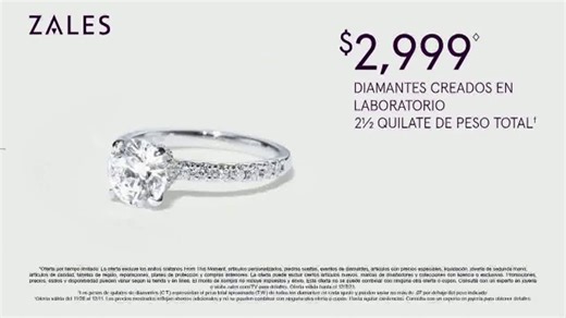 Zales TV Spot, 'Diamantes creados en laboratorio por $2,999 dólares'