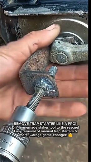REMOVE TRAP STARTER LIKE A PRO DIY homemade staker tool to the rescue #TrapStarterRemoval #Garage