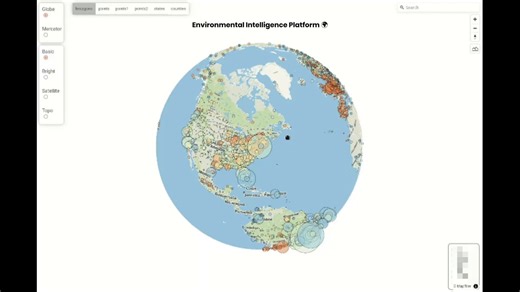 Day 88. Environmental Intelligence Platform 🌍This was a long-form client platform build delivered over about nine months, where geospatial rendering, product workflows, and infrastructure had to evolve in parallel.Map stack: open-source MapLibre GL JS with PMTiles delivery through Cloudflare, using open base tiles (OSM/Nextzen ecosystem). Application stack: React modules integrated into Vue/Nuxt, Apollo GraphQL, PostgreSQL, plus user auth and benchmark visualizations.Built, deployed, and handed
