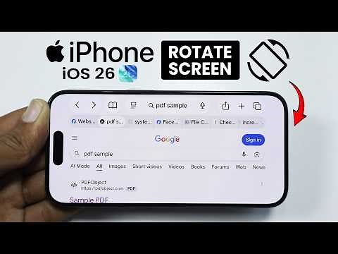 [iOS 26] How to Rotate Screen on Any iPhone - Turn On Screen Rotation