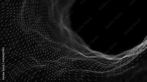 Abstract Low Polygons Shapes Background Fractal Loop/ 4k animation of an abstract background network animation with low polygons patterns seamless looping