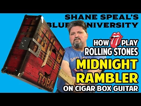 How to Play Rolling Stones "Midnight Rambler" on 4 String Cigar Box Guitar