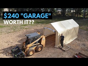 Harbor Freight Portable Garage Install & Review!