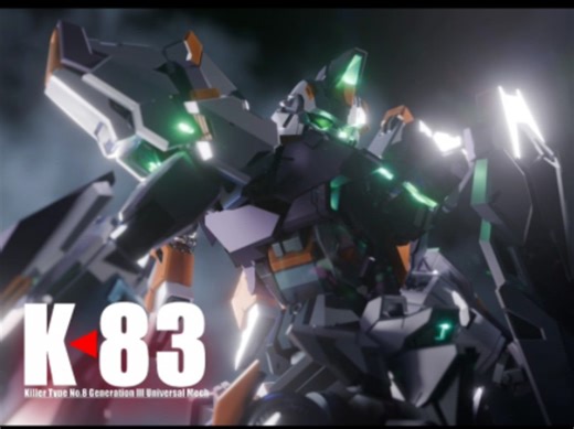 【机体演示视频】模动空间K83联动机构和队长机量产机交互演示,双眼独眼切换是一键完成