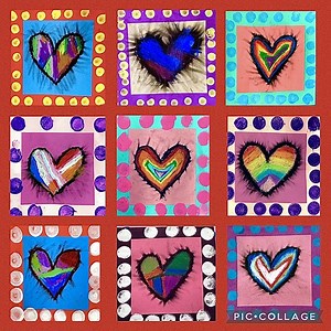 Mixed Media Framed Heart Art