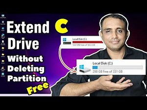 How to Extend C Drive in Windows 10 & 11 Without Deleting Any Partition - 100% Free Method
