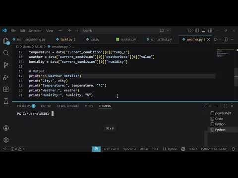 Task-6 🌦️ Weather Forecast in Python | Project 🐍| ‪@Technohacksedutech‬ @Mentor Sandip Gavit