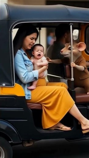 Tiny Mouse, Big Heart! Saves Pregnant Woman in Danger #aicartoon #pregnantwoman