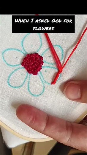Easy and beautiful needle work beginners/3D embroidery|easy border design#shorts#embroidery​​