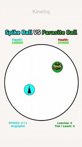 Spike Ball VS Parasite Ball! Who will win? #physics #satisfying #animation #simulation #mathematics