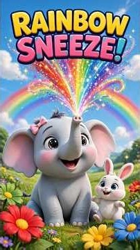 🐘🌈 Ellie Elephant's Rainbow Sneeze! 🎵 | Funny Nursery Rhyme for Kids