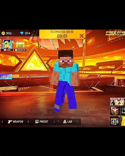 Free fire x minecraft #trending #shorts