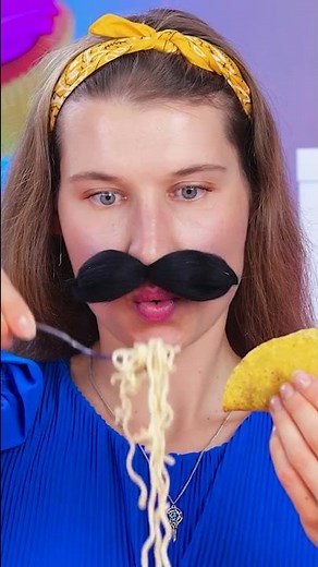 MYSTERY WHEEL OF SLIME CHALLENGE || Funky Vs Weird Food Combination by 123 GO! SHORTS #short