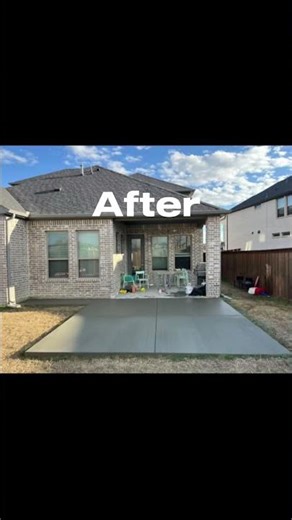 Concrete patio before and after