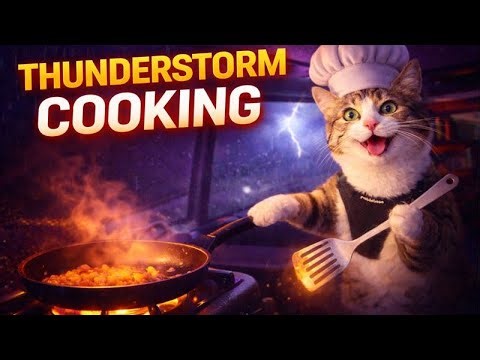 THUNDERSTORM CHAOS Outside While Cooking Inside My SUV