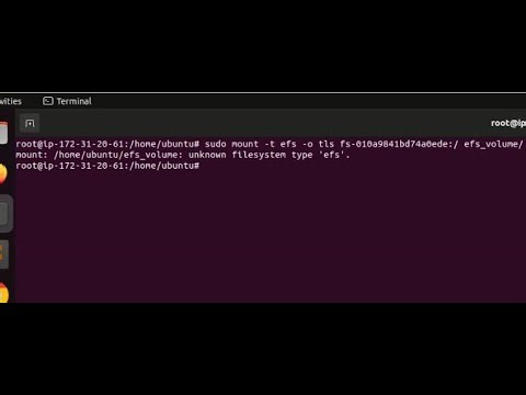 How to solve EFS issues (AWS) - unknown filesystem type 'efs', cargo not found and mount attempt