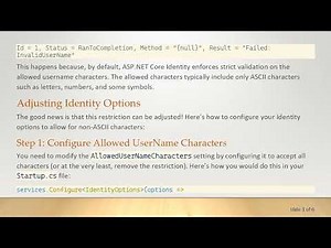 How to Use Non-ASCII Characters in Microsoft.AspNetCore.Identity