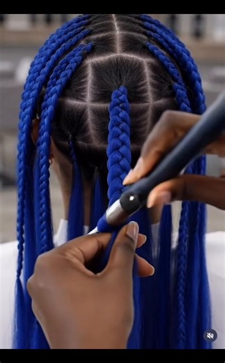 Simple and neat box braid technique #viralvideo #boxbraidshairstyles #boxbraids #boxbraid #BraidsOfTikTok