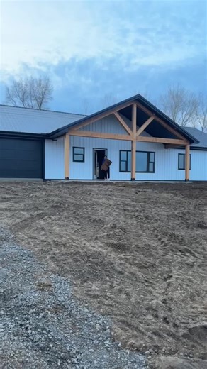 the outside is almost done! #barndominium #houseplans #kansas #firsttimehomebuilder #barnhouse