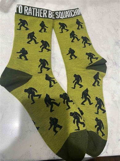 Bigfoot Crew Socks: "i'd Rather Be Squatchin" - Etsy