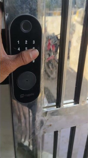 My Gate Smart door lock installation and demo steel door Egde lock #demo #shorts #me #viral #5star #