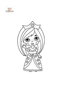 Coffee princess сoloring page ♥ Online and Print for Free!