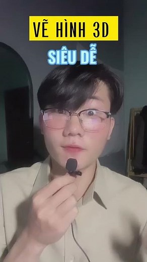 Vẽ hình 3D siêu dễ luôn- Lê Công Duy Tính Tiktok