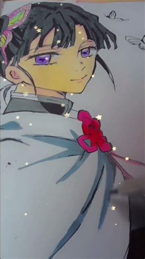 kanao drawing ✨️ #demonslayer #anime #kanao#Artsyst_troves